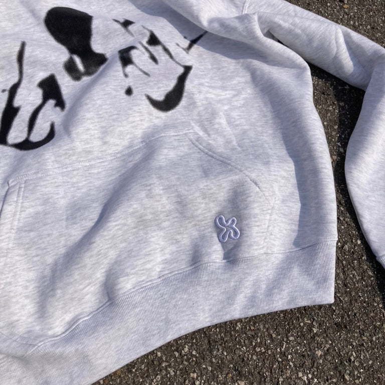 NO FUCKS GIVEN HOODIE LIGHT GREY