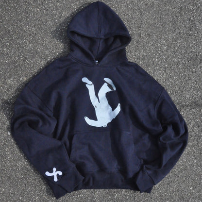 FALLING INTO THE UNKNOWN HOODIE BLUE NAVY