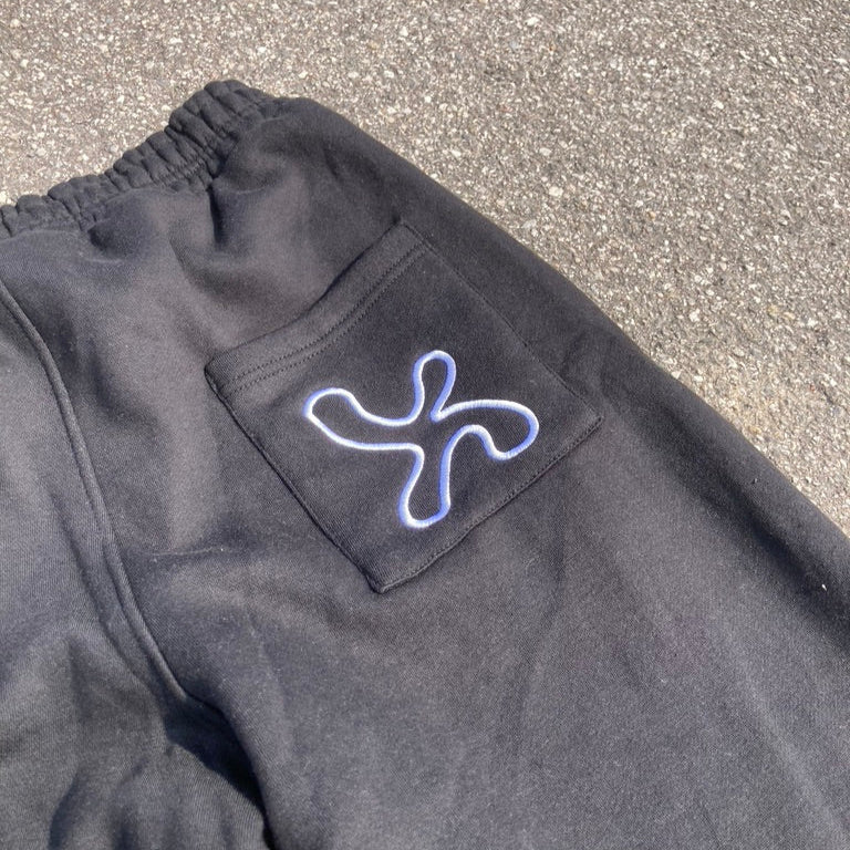 RIPPED SWEATPANTS BLACK