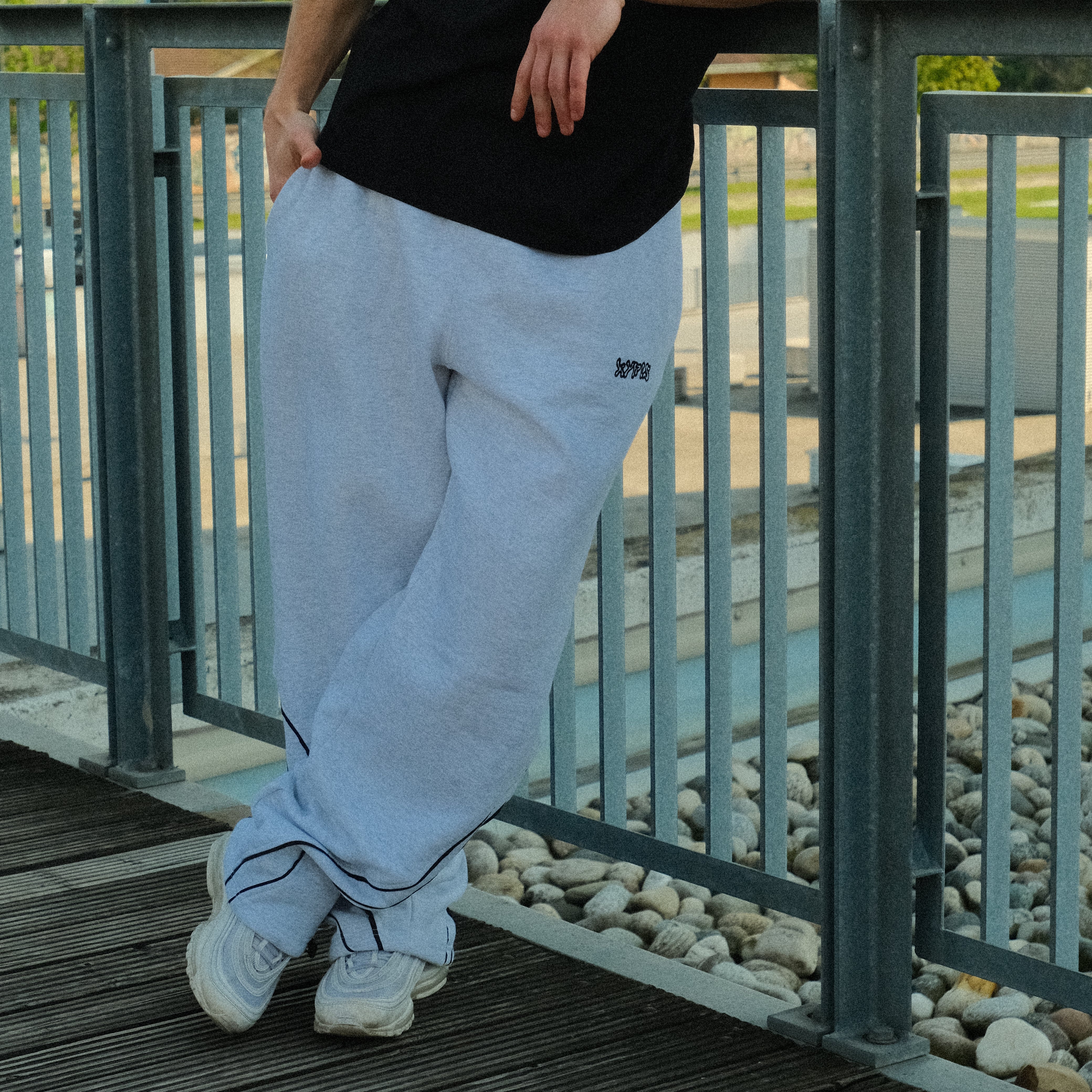 Grey Ripped Sweatpants