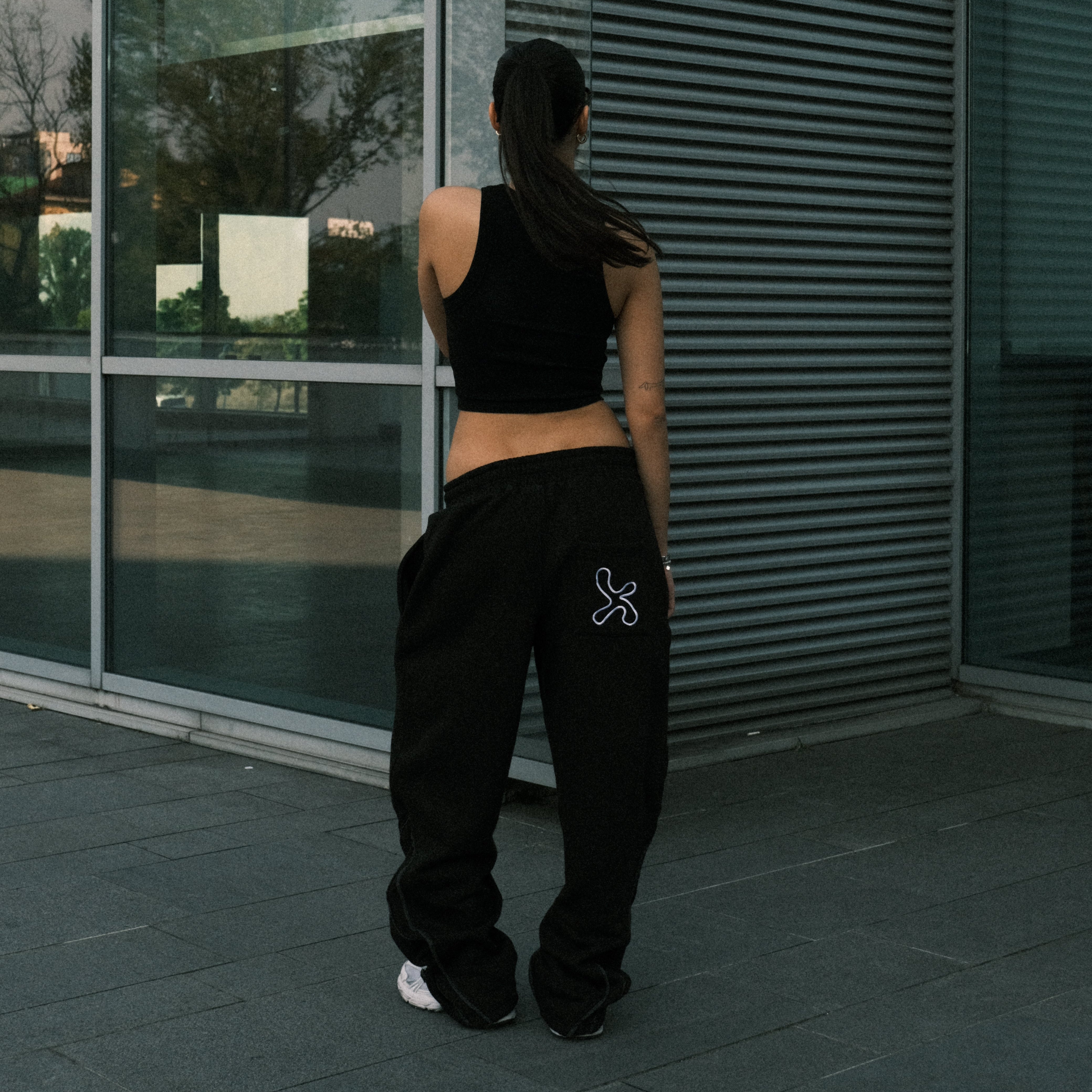 Black Ripped Sweatpants
