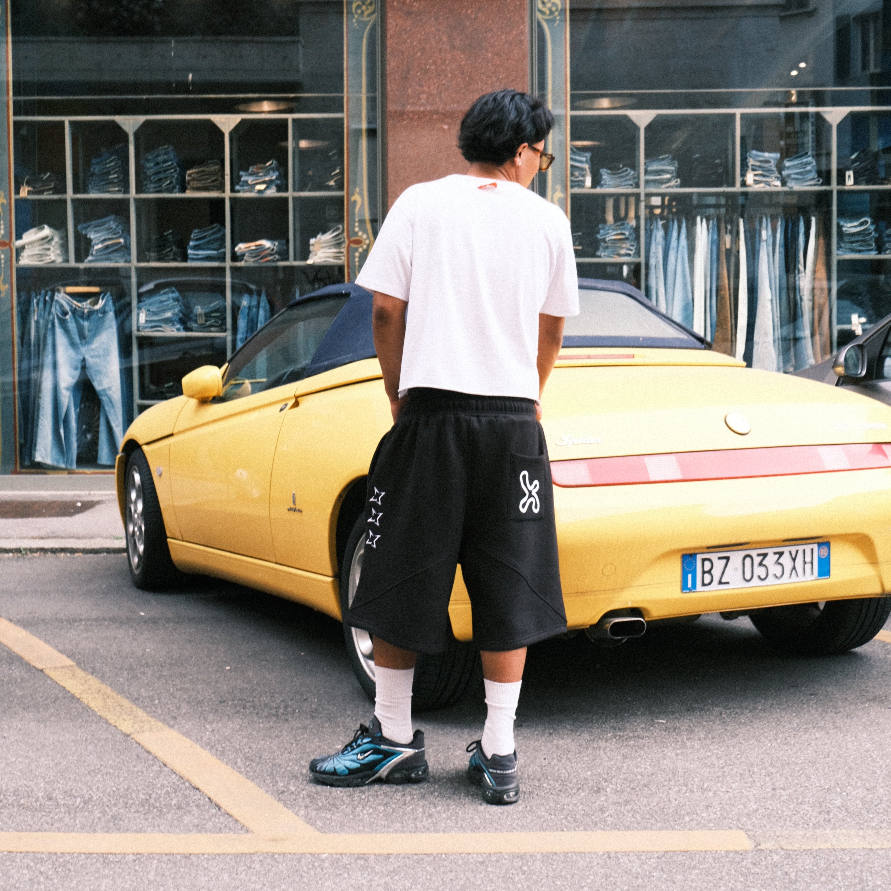 Black Galaxy Sweat Shorts