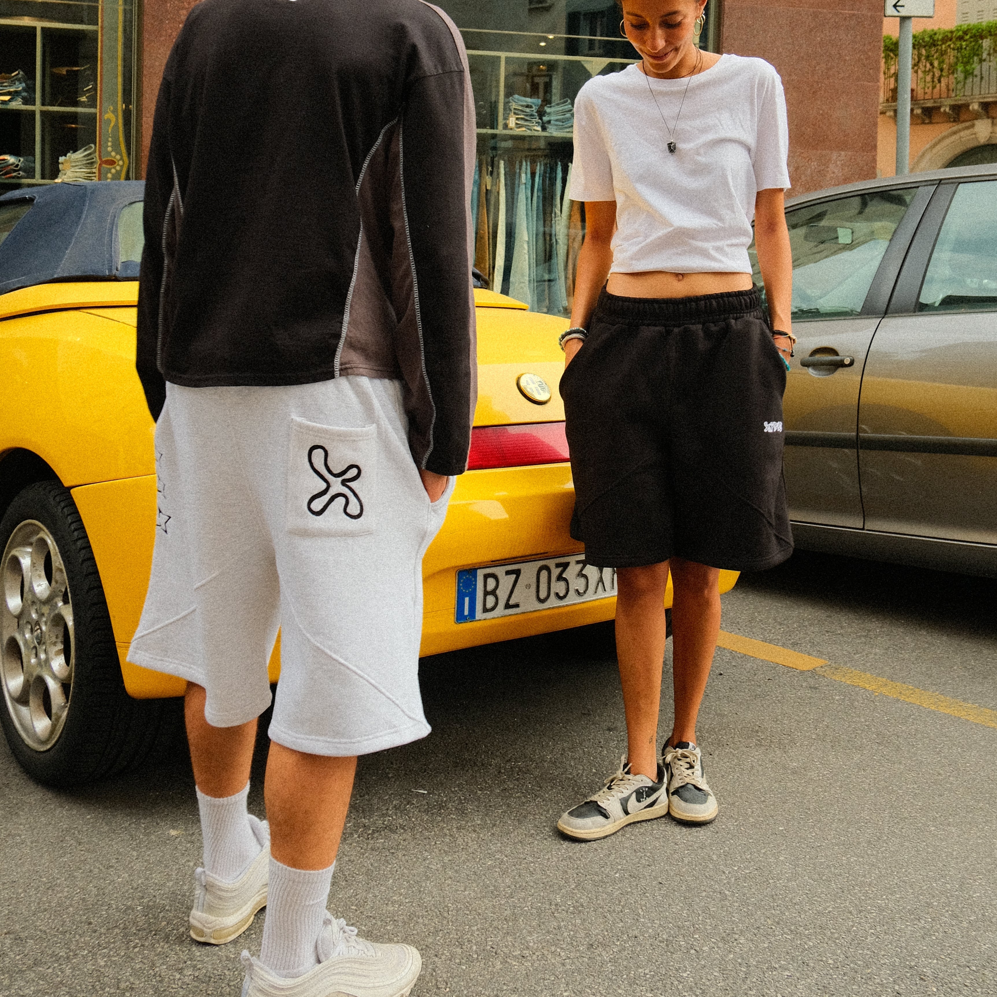 Grey Galaxy Sweat Shorts