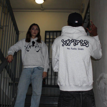 NO FUCKS GIVEN HOODIE LIGHT GREY