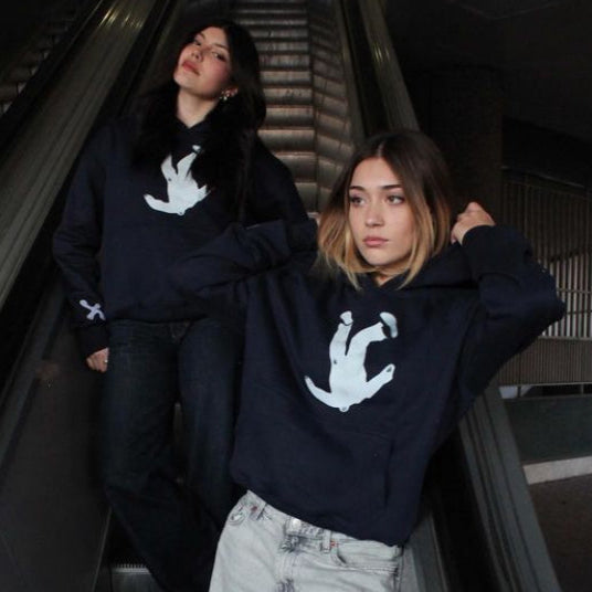 FALLING INTO THE UNKNOWN HOODIE BLUE NAVY