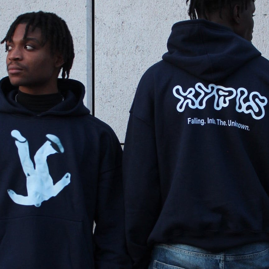FALLING INTO THE UNKNOWN HOODIE BLUE NAVY