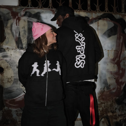 RNNR ZIP HOODIE BLACK