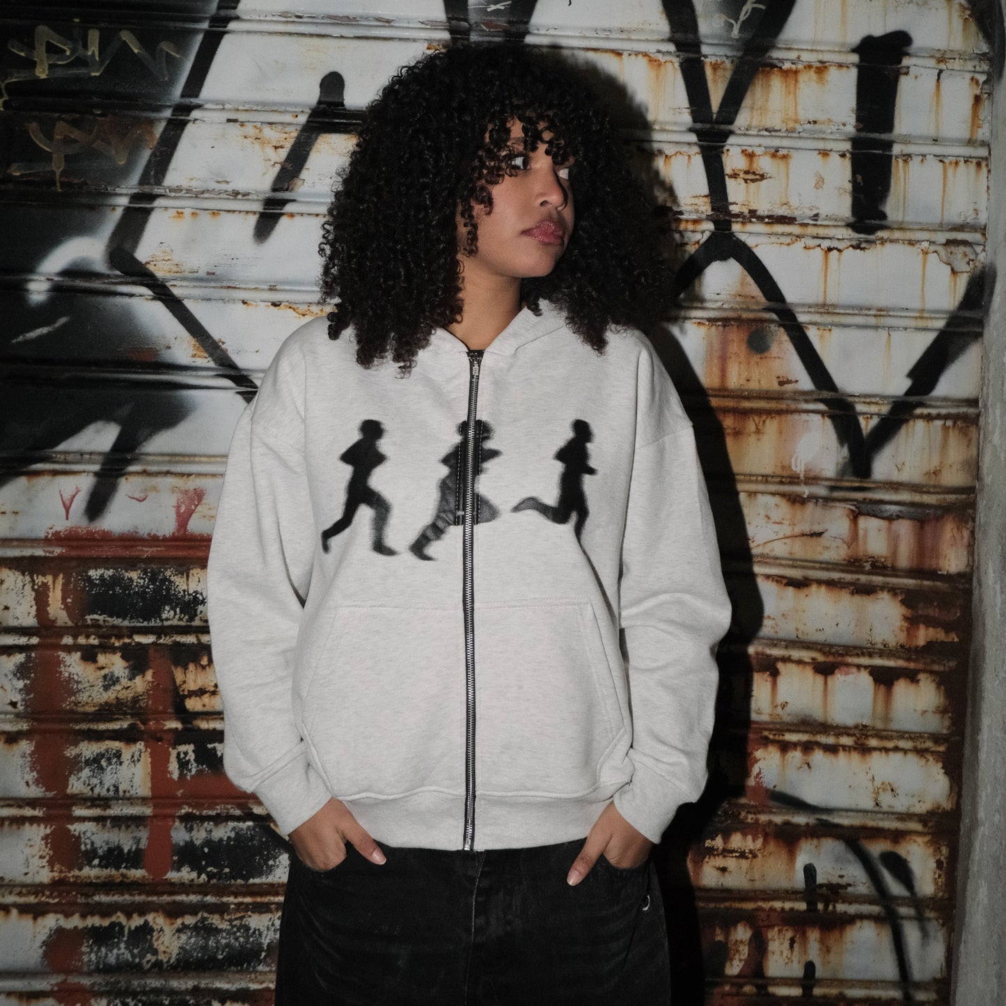 RNNR ZIP HOODIE GREY