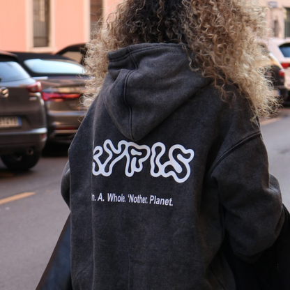 ON A WHOLE'NOTHER PLANET HOODIE DARK GREY